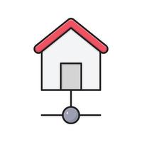 Casa Rete vettore illustrazione su un' sfondo.premio qualità simboli.vettore icone per concetto e grafico design.