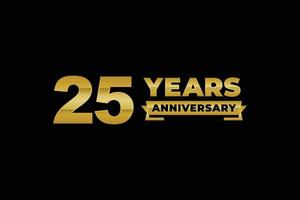 25 anni anniversario celebrazione logo vettore