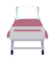 ospedale letto semi piatto colore vettore oggetto. modificabile elemento. pieno dimensioni articolo su bianca. confortevole mobilia per pazienti semplice cartone animato stile illustrazione per ragnatela grafico design e animazione