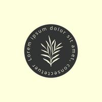 minimalista femminile logo con mano disegnato floreale botanico logo modello vettore