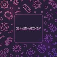 2019-ncov vettore concetto schema colorato telaio o illustrazione