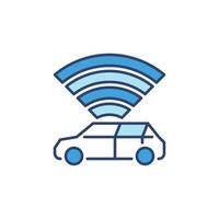 autonomo veicolo - av vettore concetto blu creativo icona