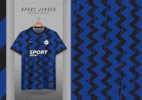 tessuto modello design per gli sport magliette, calcio maglie, in esecuzione maglie, maglie, allenarsi maglie. blu zigzag strisce vettore