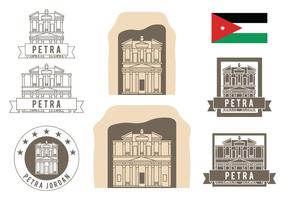 Set di simboli di Petra vettore