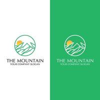 montagna logo design icona vettore