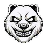 forte panda vettore portafortuna illustrazione