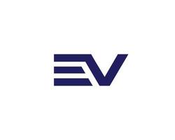 ev ve logo design vettore modello