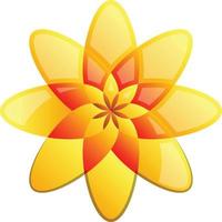 astratto otto petalo fiore logo illustrazione nel di moda e minimo stile vettore