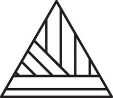 astratto piramide triangolo logo illustrazione nel di moda e minimo stile vettore