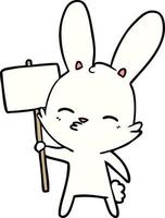 scarabocchio personaggio cartone animato coniglietto vettore