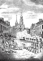 boston massacro, annata illustrazione vettore