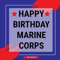 il noi marino corpo compleanno è commemorato annualmente su novembre 10 attraverso il unito stati, per mostrare apprezzamento per noi marines. vettore illustrazione. eps10