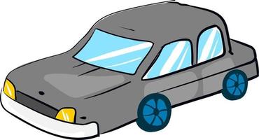 grigio macchina, illustrazione, vettore su bianca sfondo