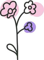 viola primavera fiore, illustrazione, vettore su un' bianca sfondo.