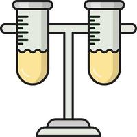 illustrazione vettoriale della provetta su uno sfondo. simboli di qualità premium. icone vettoriali per il concetto e la progettazione grafica.