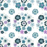 pastello blu margherita petalo primavera fiore fiorire vettore senza soluzione di continuità modello, astratto flora illustrazione disegno su bianca sfondo per moda tessuto tessile stampa, sfondo e carta involucro