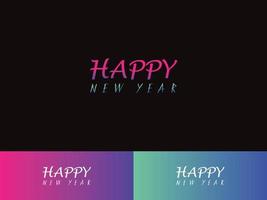 contento nuovo anno, nuovo anni logo striscione, manifesto, attività commerciale evento o tutti genere di uso vettore