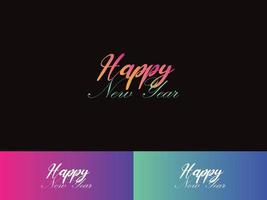 contento nuovo anno, nuovo anni logo striscione, manifesto, attività commerciale evento o tutti genere di uso vettore
