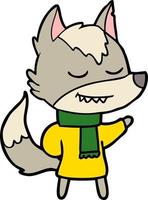scarabocchio personaggio cartone animato lupo vettore