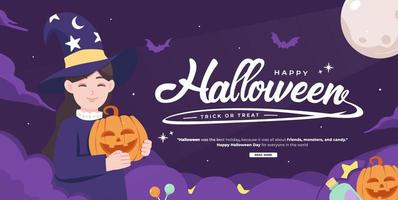 contento Halloween giorno concetto illustrazione vettore