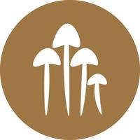 enoki funghi, icona illustrazione, vettore su bianca sfondo