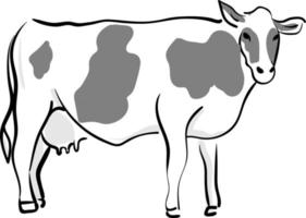 un' silhouette di un' mucca, vettore o colore illustrazione.