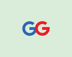 gg logo design vettore modello