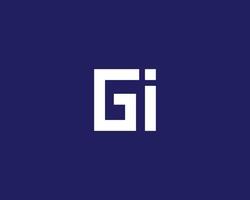 gi ig logo design vettore modello