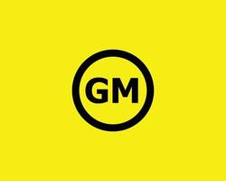 gm mg logo design vettore modello