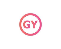 gy yg logo design vettore modello