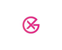 gx xg logo design vettore modello