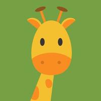 giraffe testa, illustrazione, vettore su bianca sfondo.