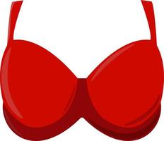 rosso reggiseno, illustrazione, vettore su bianca sfondo.