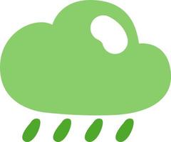 verde piovere, illustrazione, vettore su un' bianca sfondo.