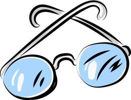 blu occhiali, illustrazione, vettore su bianca sfondo.
