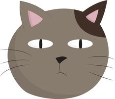 un' grigio gatto, vettore o colore illustrazione.