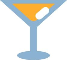 giallo cocktail, illustrazione, vettore su un' bianca sfondo.