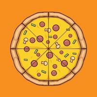 Pizza vettore illustrazione, cibo design