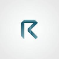 lettera r logo concetto nastro icona vettore illustrazione