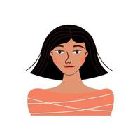 illustrazione vettoriale di avatar femminile