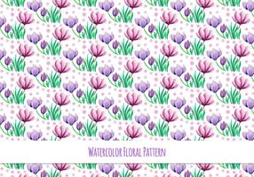 Acquerello Vector Pattern gratis con bellissimi fiori