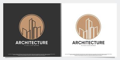 architettura icona logo design con moderno concetto premio vettore