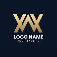 lettera X w X creativo modello logo vettore