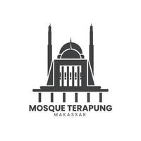 creativo modello logo moschea terapia makassar vettore