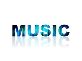 musica vettore logo. astratto colore parola arte.