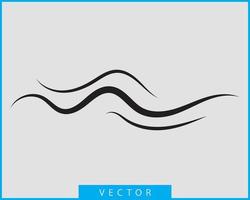 onde vettore design. acqua onda icona. ondulato Linee isolato.