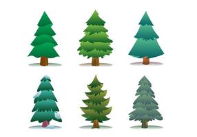 Set di icone dell'albero di Sapin vettore