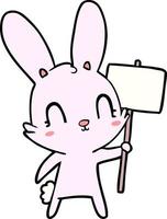 vettore coniglietto personaggio nel cartone animato stile
