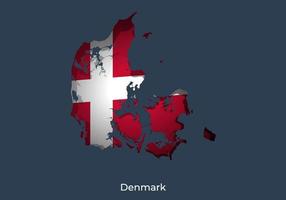Danimarca bandiera. carta tagliare stile design di ufficiale mondo bandiera. in forma per striscione, sfondo, manifesto, anniversarry modello, Festival vacanza, indipendente giorno. vettore eps 10
