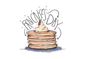 Illustrazione del giorno del pancake vettore